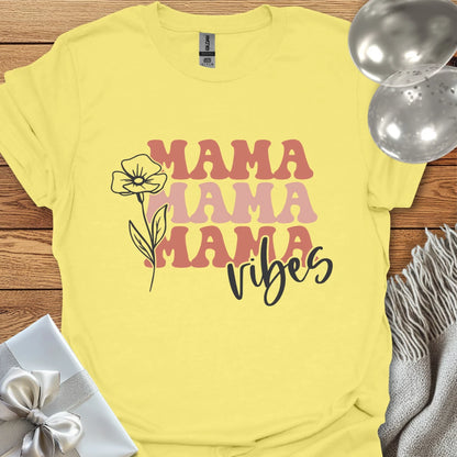 Mama Vibes (floral) - Pregnancy T-Shirt