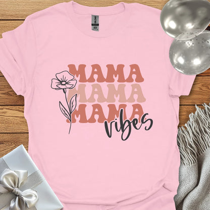 Mama Vibes (floral) - Pregnancy T-Shirt
