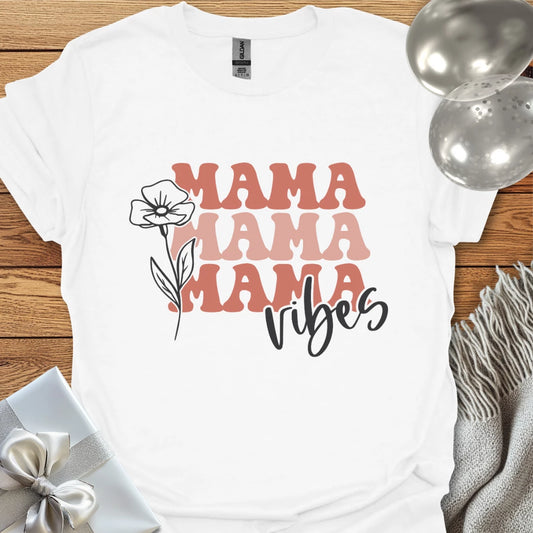 Mama Vibes (floral) - Pregnancy T-Shirt