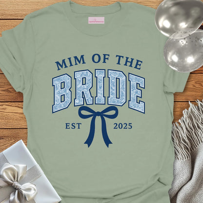 Mim of the Bride Floral Varsity Wedding T-Shirt