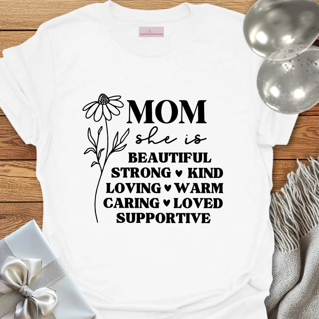 Mom Floral Affirmations T-Shirt