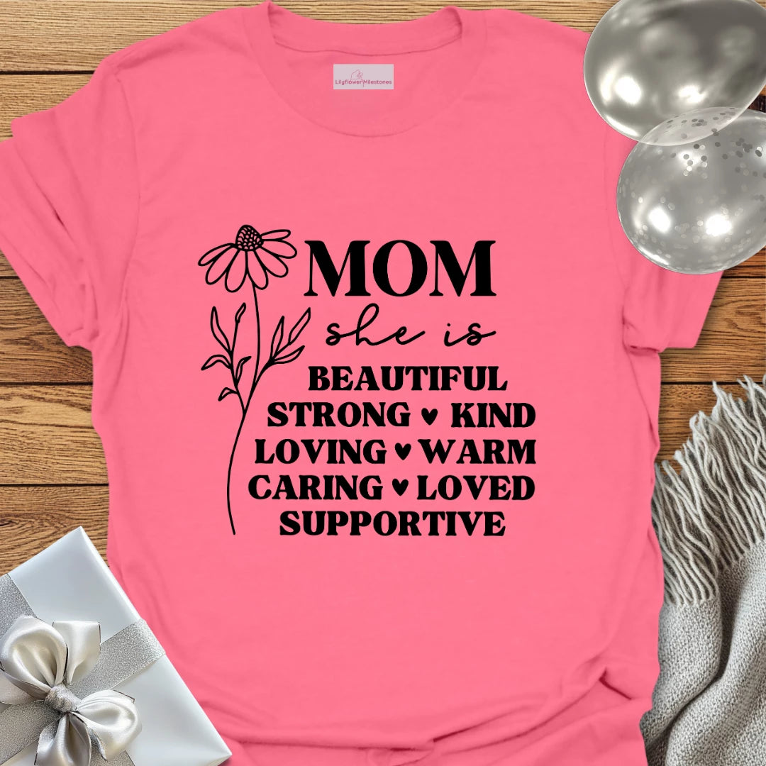 Mom Floral Affirmations T-Shirt