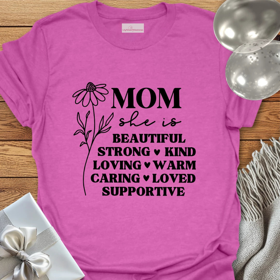 Mom Floral Affirmations T-Shirt