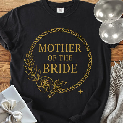 Mother of the Bride -  Premium Floral Wreath Bridal Party T-Shirt