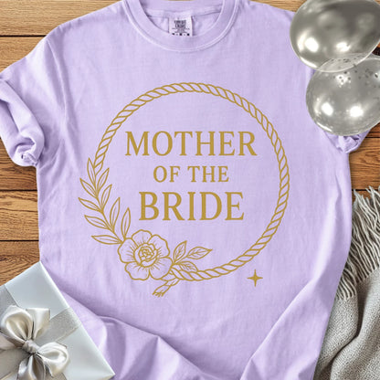Mother of the Bride -  Premium Floral Wreath Bridal Party T-Shirt