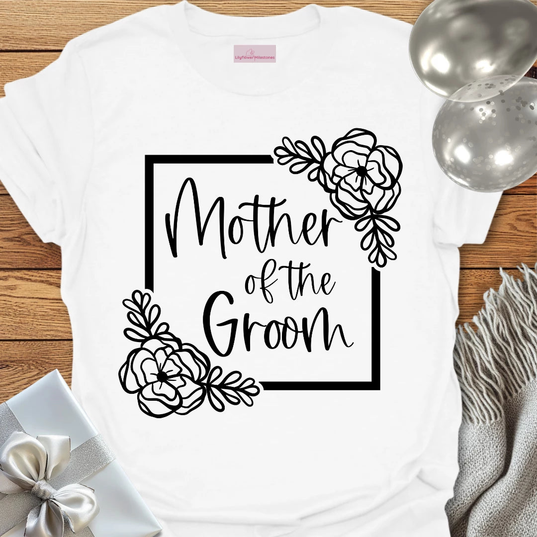 Mother of the Groom Floral Bridal Party T-Shirt