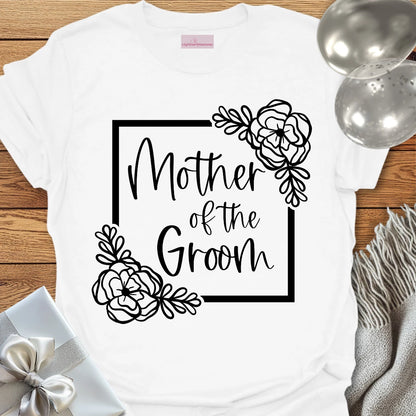 Mother of the Groom Floral Bridal Party T-Shirt