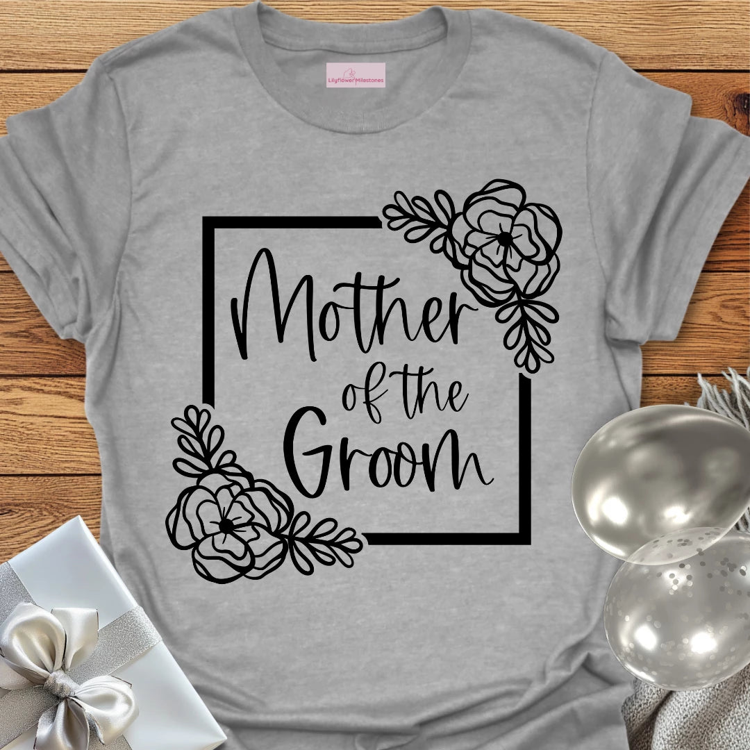 Mother of the Groom Floral Bridal Party T-Shirt