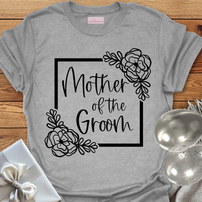 Mother of the Groom Floral Bridal Party T-Shirt