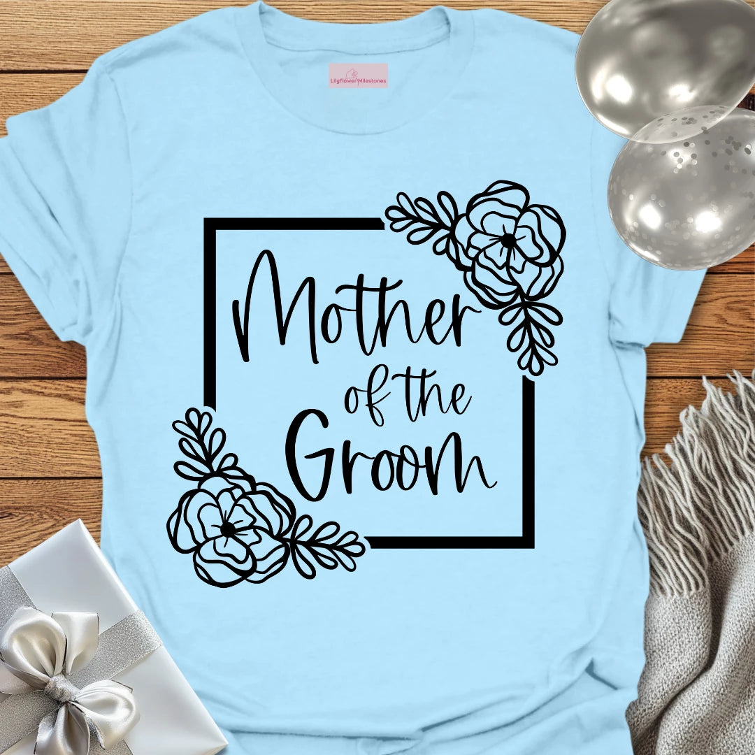 Mother of the Groom Floral Bridal Party T-Shirt