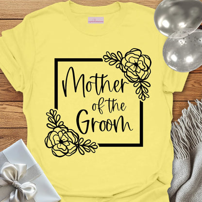 Mother of the Groom Floral Bridal Party T-Shirt
