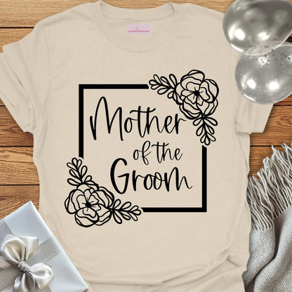 Mother of the Groom Floral Bridal Party T-Shirt