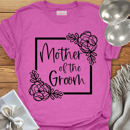 Mother of the Groom Floral Bridal Party T-Shirt