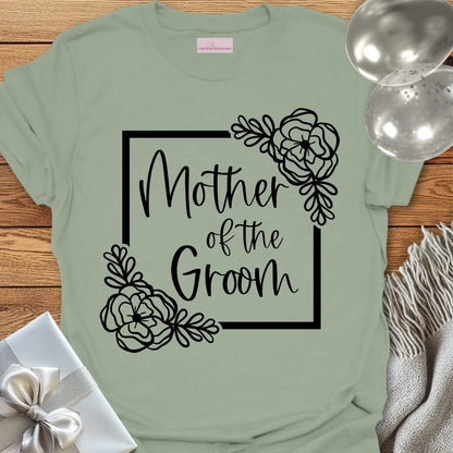 Mother of the Groom Floral Bridal Party T-Shirt