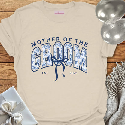 Mother of the Groom Floral Varsity Wedding T-Shirt