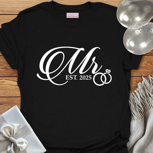 Mr, Est 2025 - Wedding T-Shirt