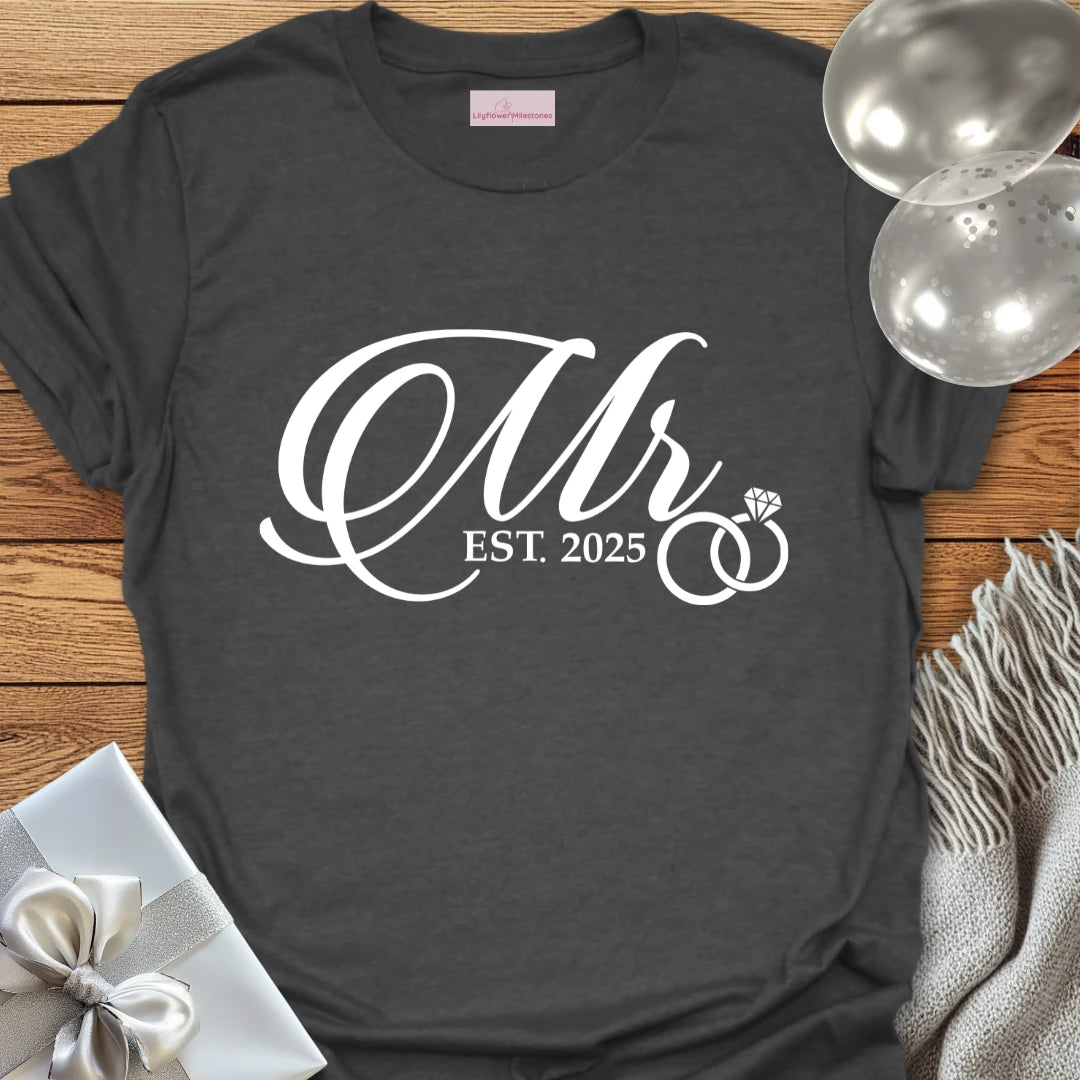 Mr, Est 2025 - Wedding T-Shirt