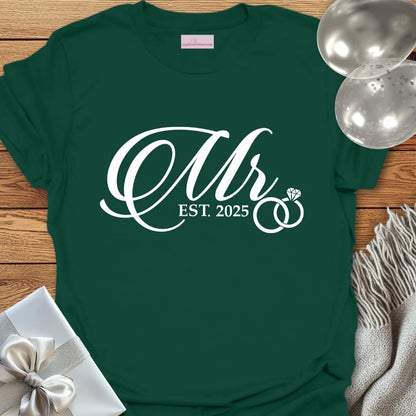 Mr, Est 2025 - Wedding T-Shirt
