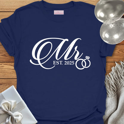 Mr, Est 2025 - Wedding T-Shirt