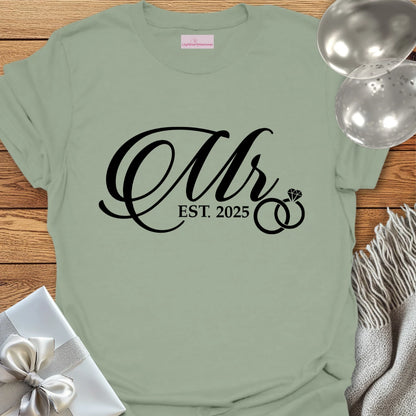 Mr, Est 2025 - Wedding T-Shirt