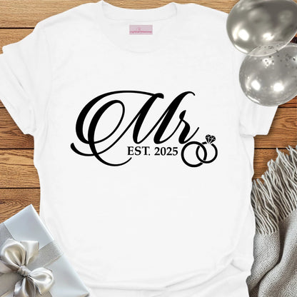 Mr, Est 2025 - Wedding T-Shirt