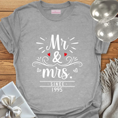 Mr & Mrs Since 1995 - 30th Wedding Anniversary T-Shirt