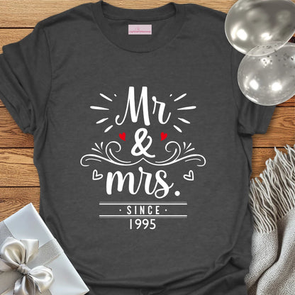 Mr & Mrs Since 1995 - 30th Wedding Anniversary T-Shirt
