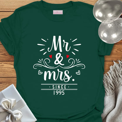 Mr & Mrs Since 1995 - 30th Wedding Anniversary T-Shirt