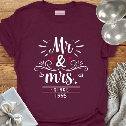 Mr & Mrs Since 1995 - 30th Wedding Anniversary T-Shirt