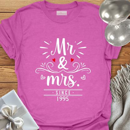 Mr & Mrs Since 1995 - 30th Wedding Anniversary T-Shirt