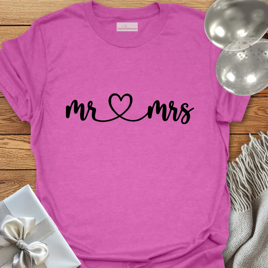Mr & Mrs (joined with a heart) T-Shirt