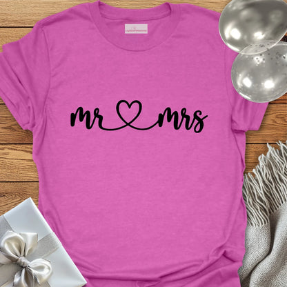 Mr & Mrs (joined with a heart) T-Shirt