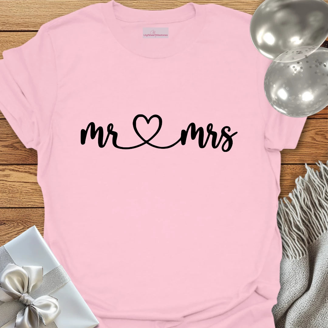 Mr & Mrs (joined with a heart) T-Shirt
