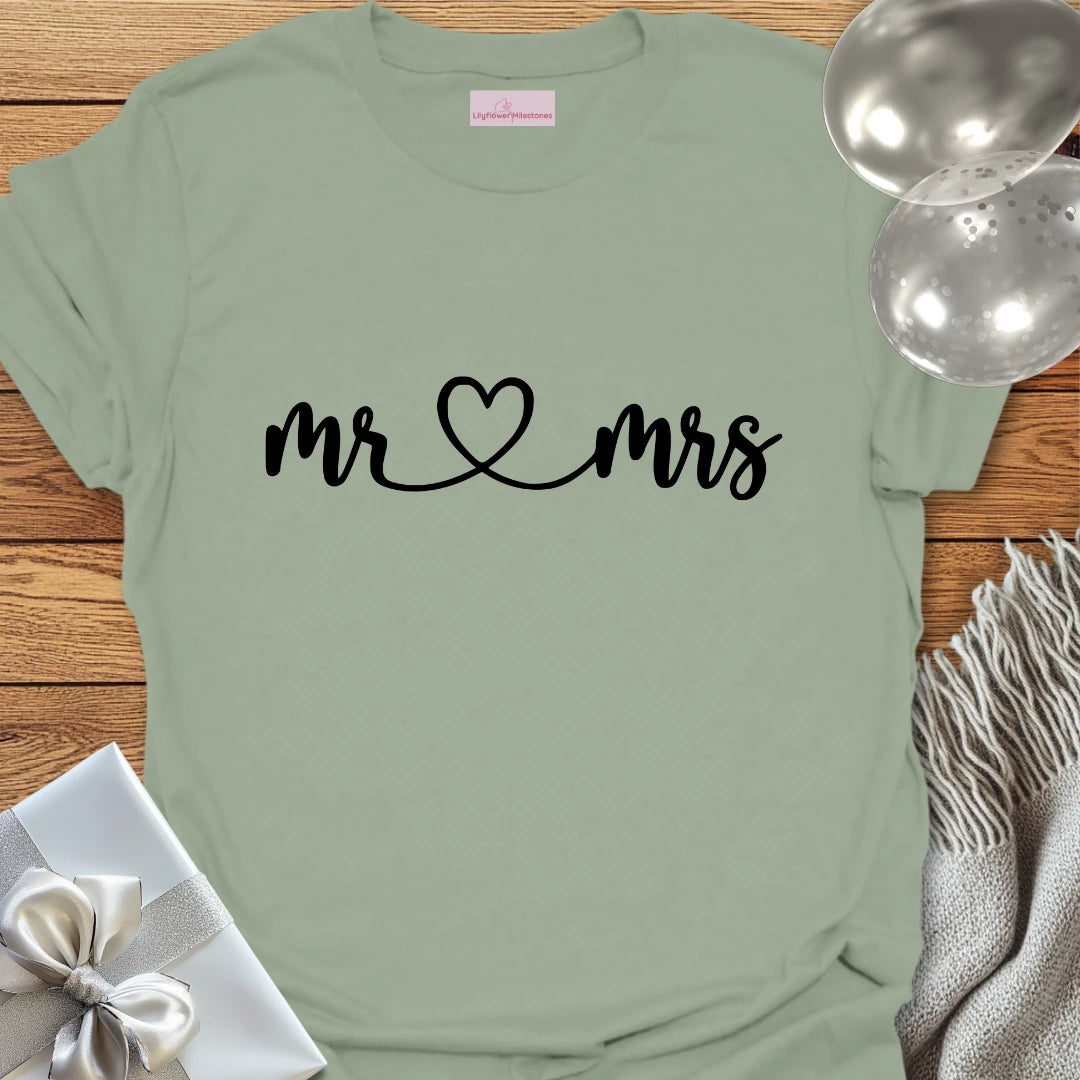 Mr & Mrs (joined with a heart) T-Shirt