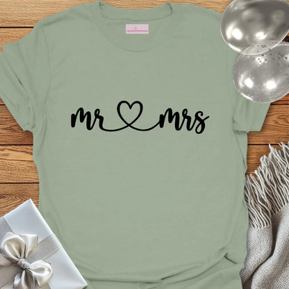 Mr & Mrs (joined with a heart) T-Shirt