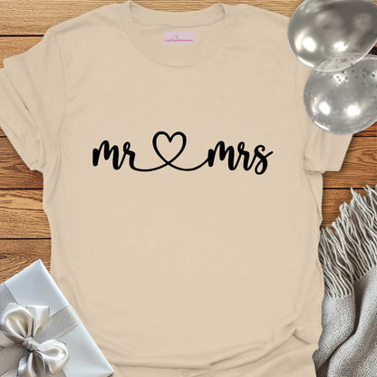 Mr & Mrs (joined with a heart) T-Shirt
