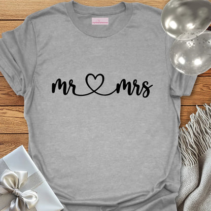 Mr & Mrs (joined with a heart) T-Shirt