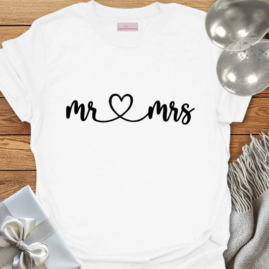Mr & Mrs (joined with a heart) T-Shirt