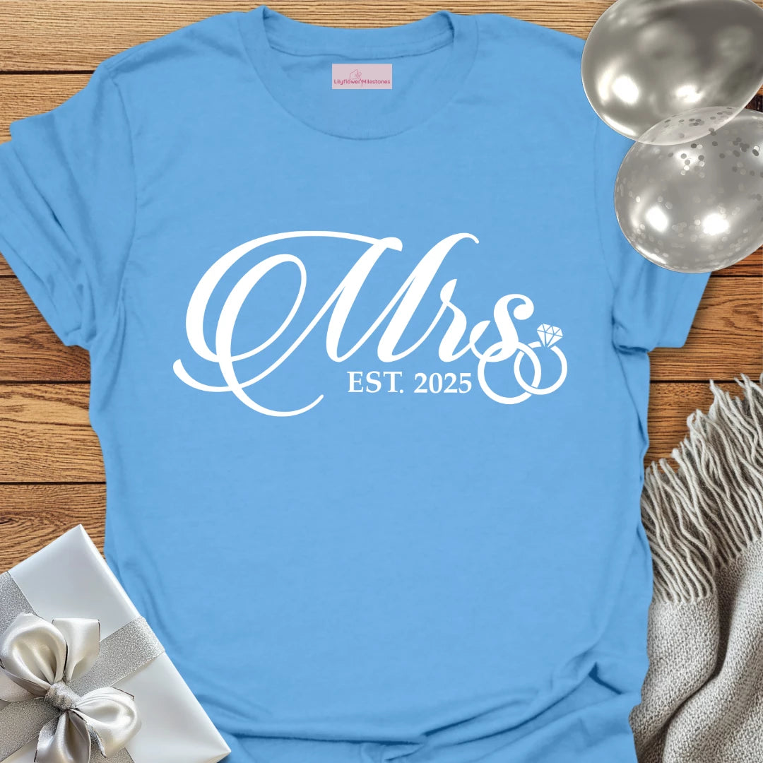 Mrs, Est 2025 - Wedding T-Shirt