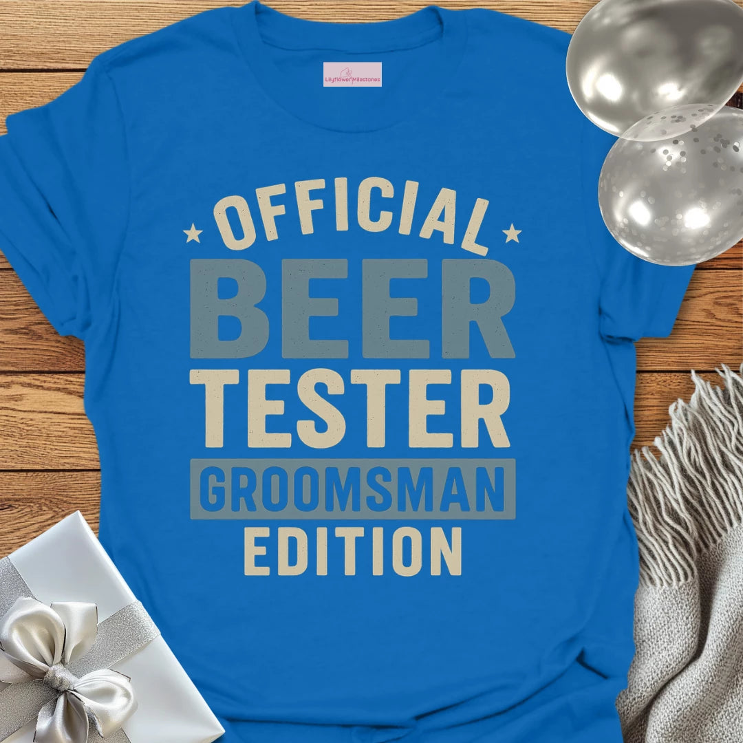 Official Beer Tester, Groomsman Edition T-Shirt