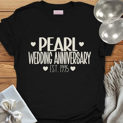 Pearl Wedding Anniversary, Est 1995 - 30th Wedding Anniversary T-Shirt