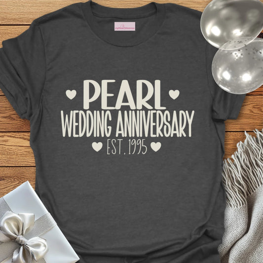Pearl Wedding Anniversary, Est 1995 - 30th Wedding Anniversary T-Shirt