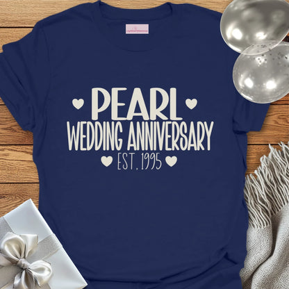 Pearl Wedding Anniversary, Est 1995 - 30th Wedding Anniversary T-Shirt