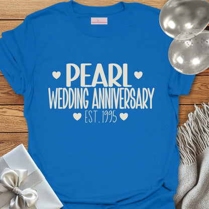 Pearl Wedding Anniversary, Est 1995 - 30th Wedding Anniversary T-Shirt