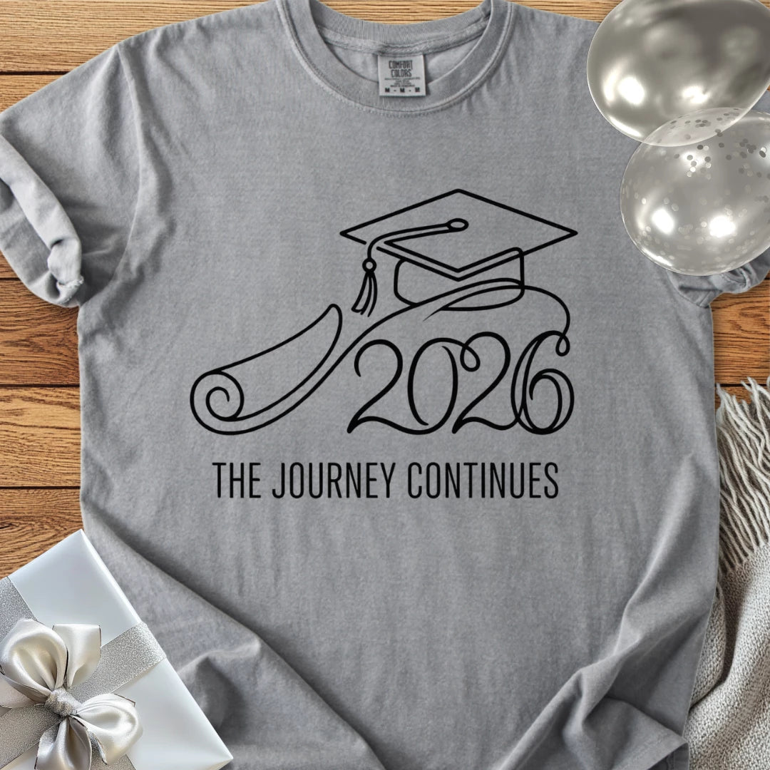 2026, The Journey Begins - Premium Graduation T-Shirt