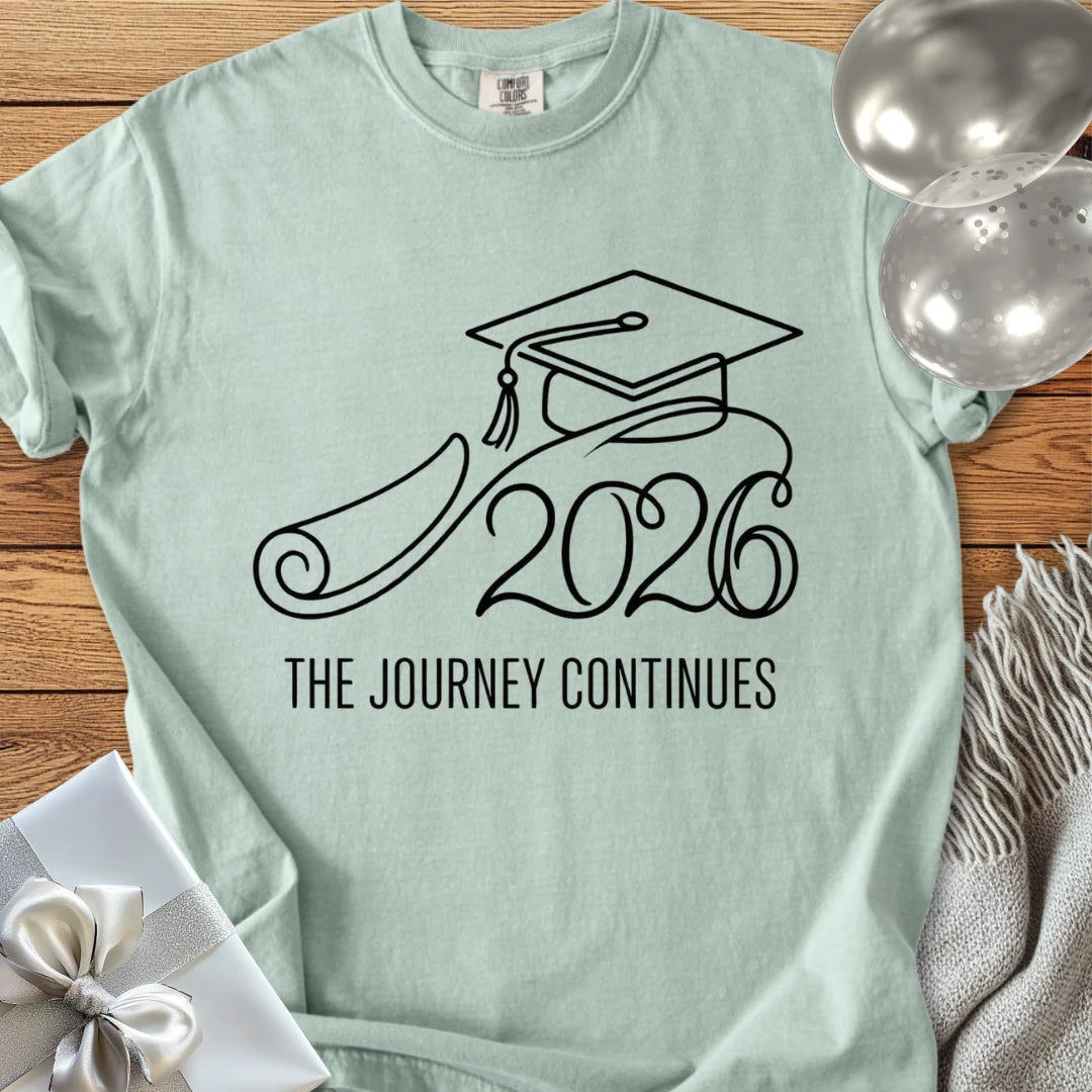 2026, The Journey Begins - Premium Graduation T-Shirt