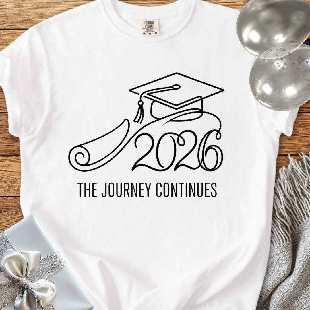2026, The Journey Begins - Premium Graduation T-Shirt