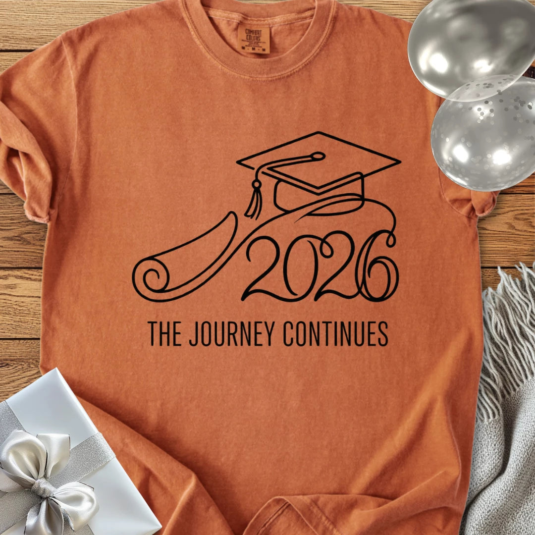 2026, The Journey Begins - Premium Graduation T-Shirt