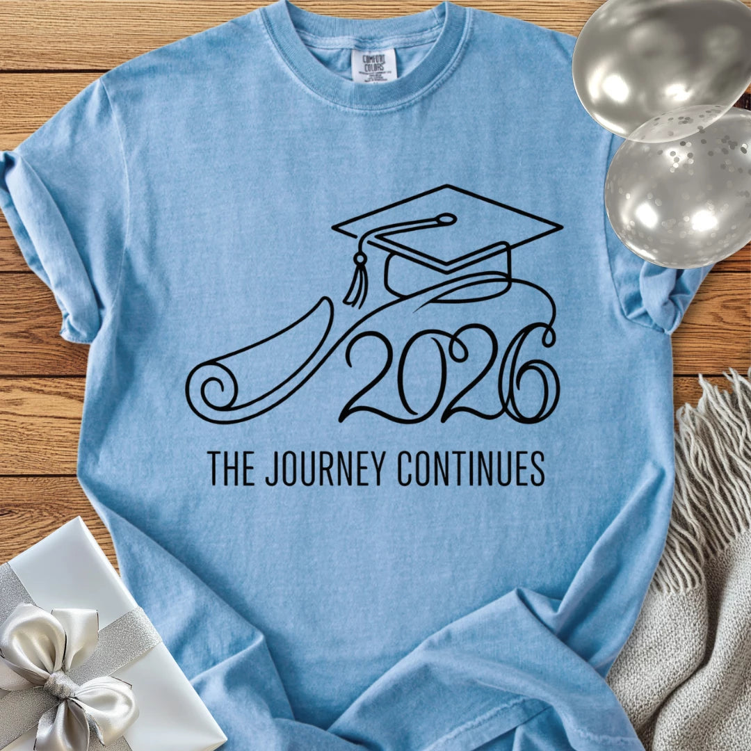 2026, The Journey Begins - Premium Graduation T-Shirt