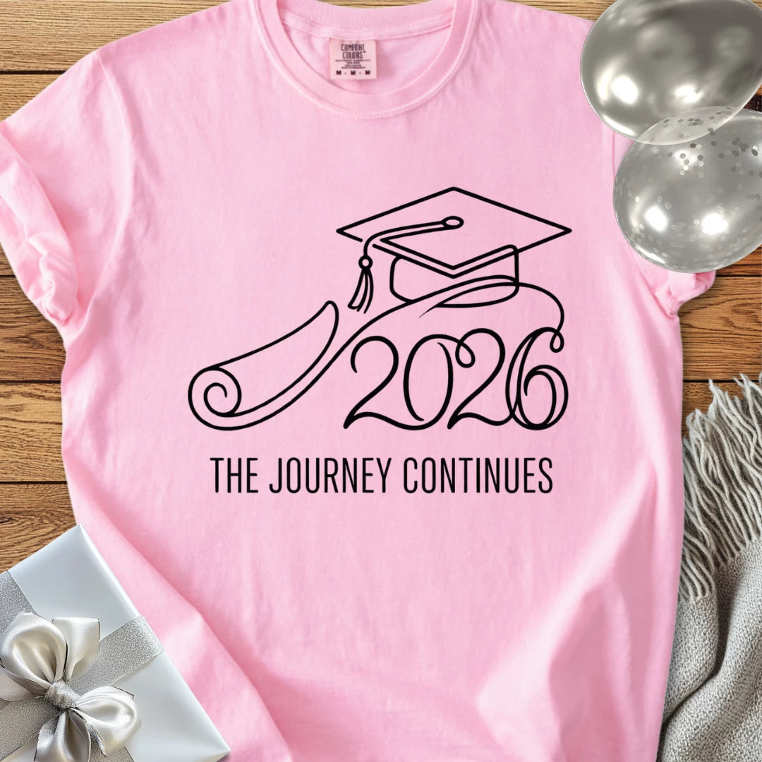 2026, The Journey Begins - Premium Graduation T-Shirt